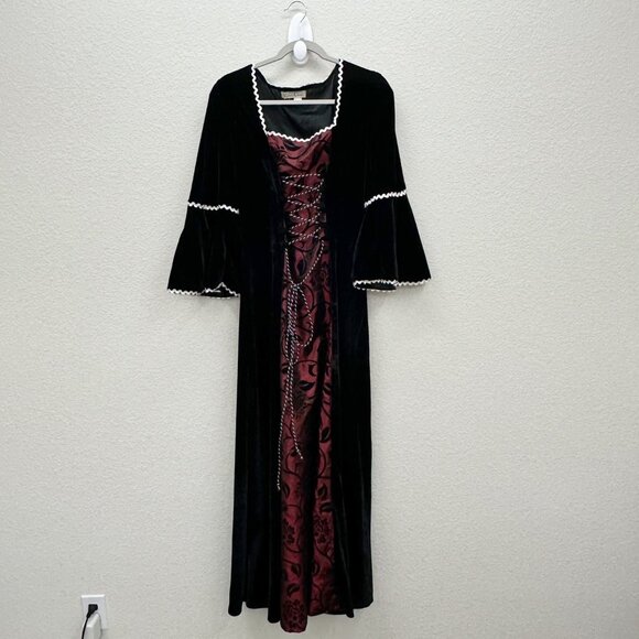Victorian Choice Medieval Renaissance Festival Bell Sleeve Dress Womens sz Large - Picture 1 of 10